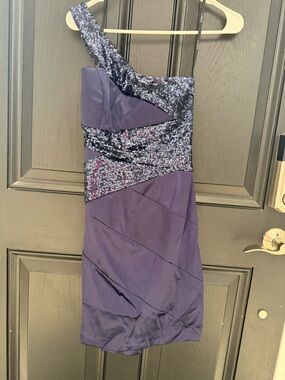 B. Darlin Navy Sequin Dress Top